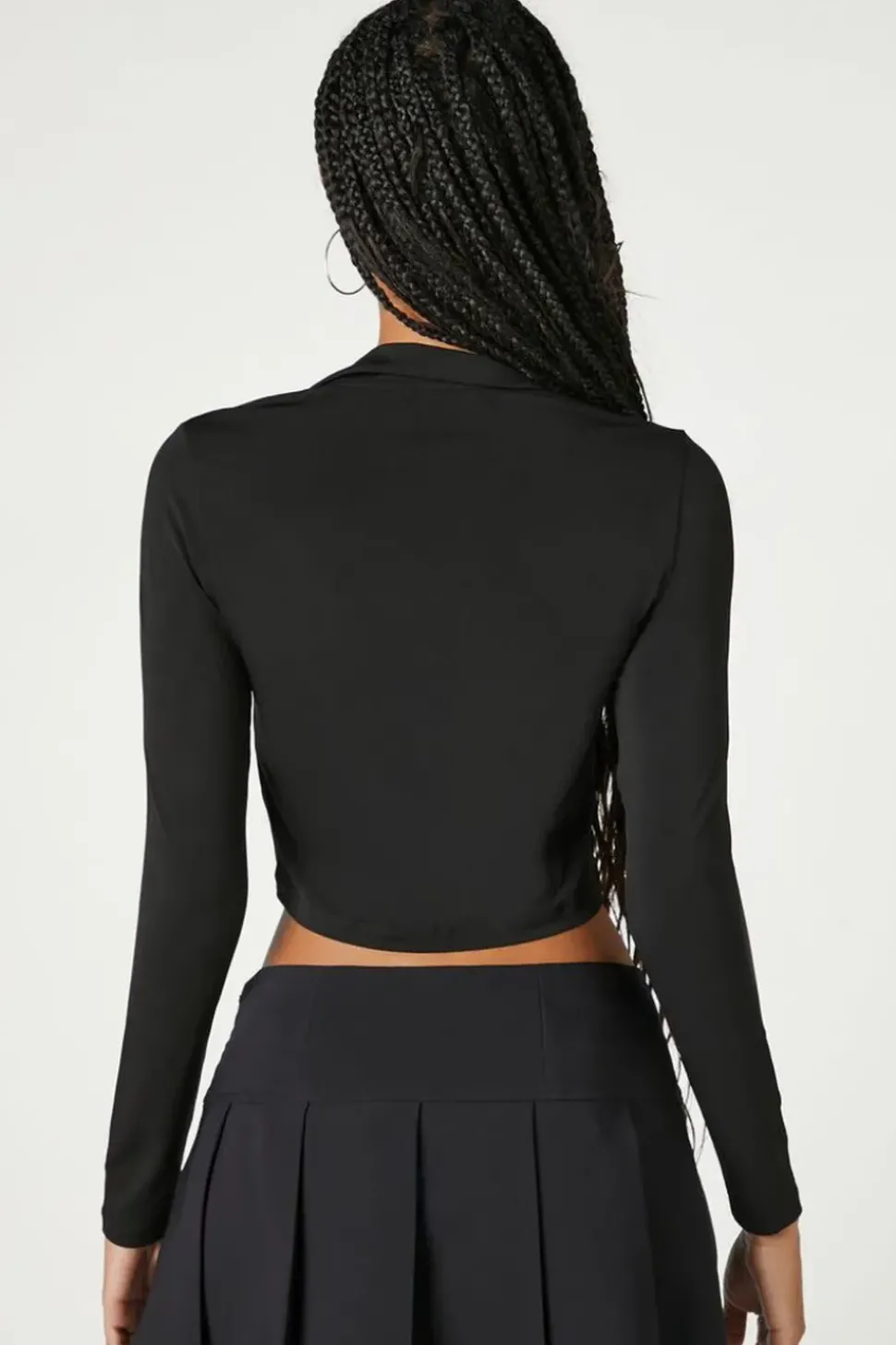 Rhinestone Lace-Up Crop Top