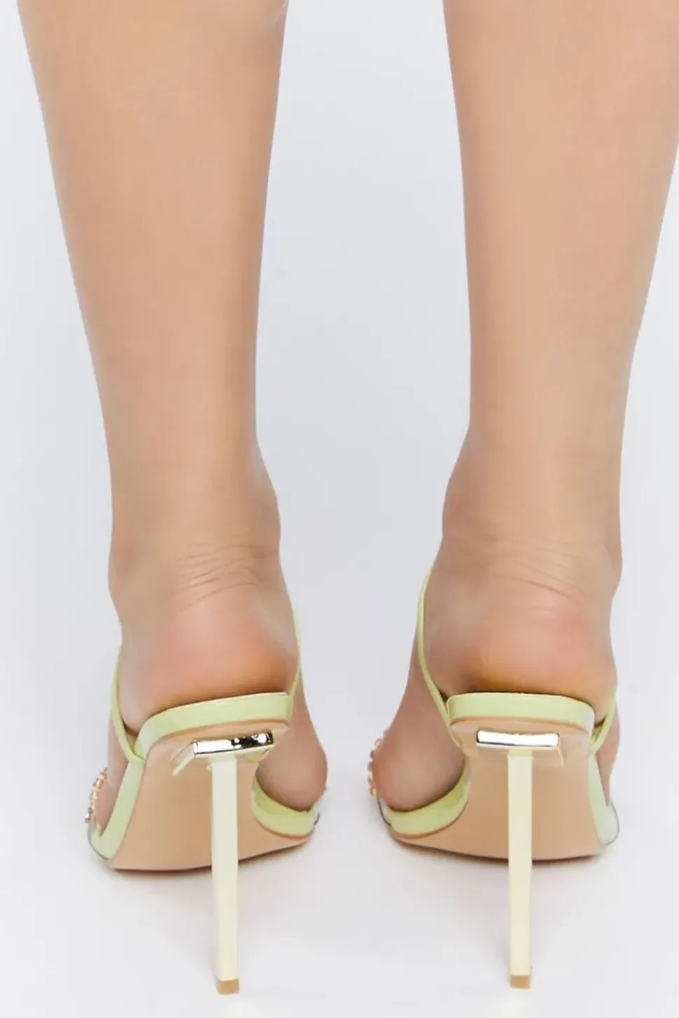 Rhinestone Open-Toe Stiletto Heels