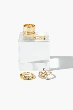 Rhinestone Snake Ring Set