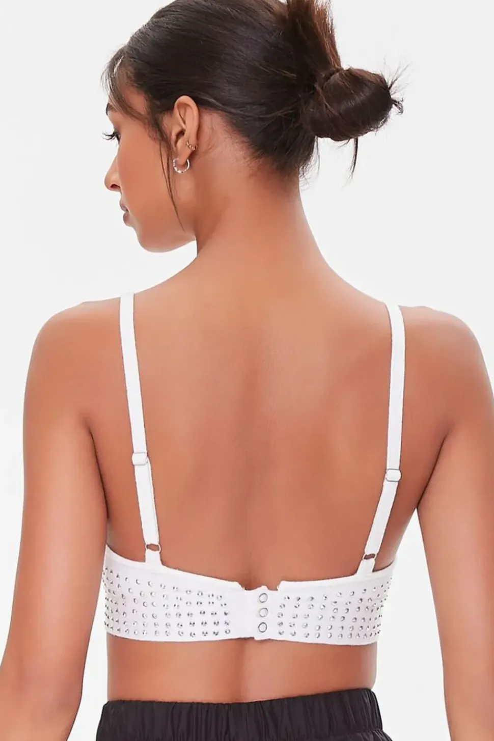 Rhinestone V-Neck Bralette