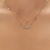 Rhinestone Wing Layered Necklace Set