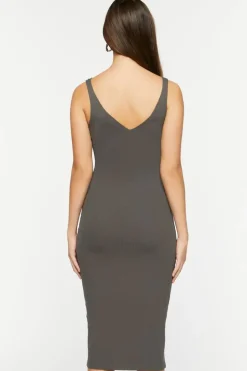 Ribbed Bodycon Midi Tank Dress