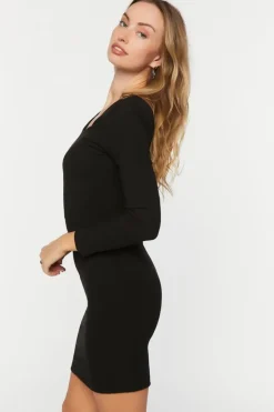 Ribbed Bodycon Mini Dress
