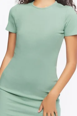 Ribbed Bodycon T-Shirt Dress