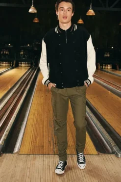 Ribbed Bomber Jacket