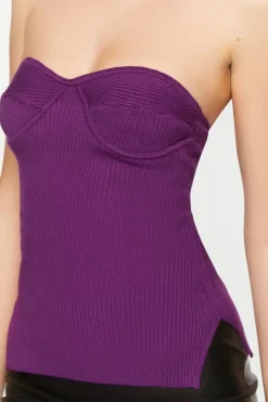 Ribbed Bustier Tube Top