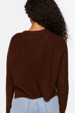 Ribbed Button-Front Sweater