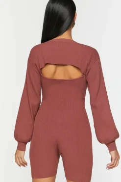 Ribbed Cami Romper & Bolero Set