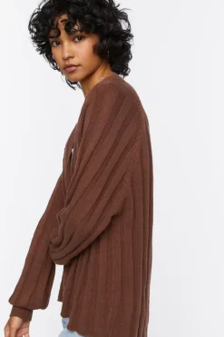 Ribbed Cardigan Sweater