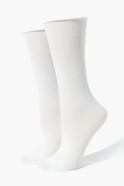 Ribbed Crew Socks
