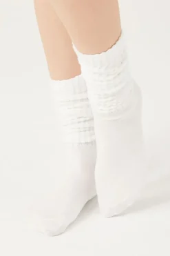 Ribbed Crew Socks