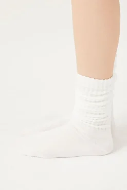 Ribbed Crew Socks