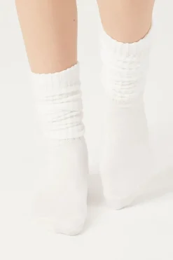 Ribbed Crew Socks