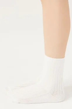 Ribbed Crew Socks