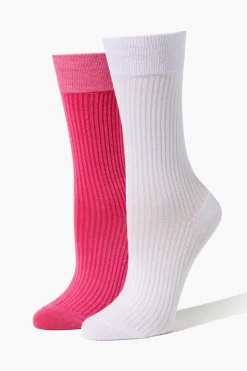 Ribbed Crew Sock Set - 2 Pack