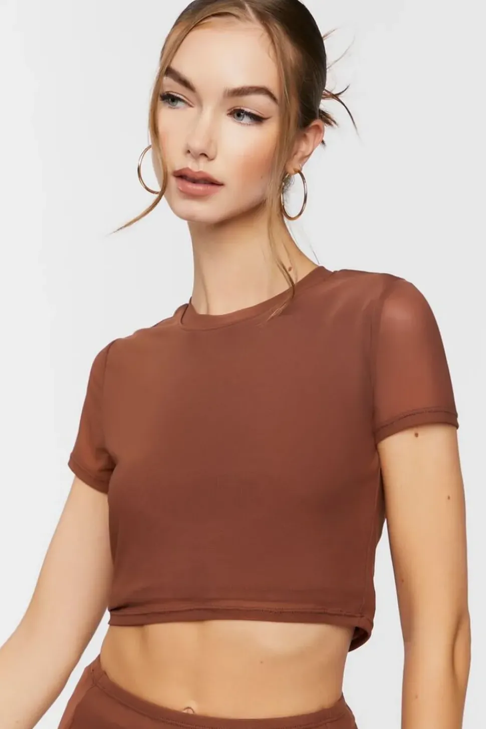Ribbed Cropped Tee & Mini Skirt Set