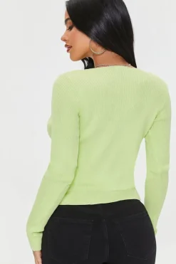 Ribbed Curb Chain Sweater
