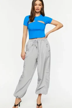 Ribbed Cutout Crop Top