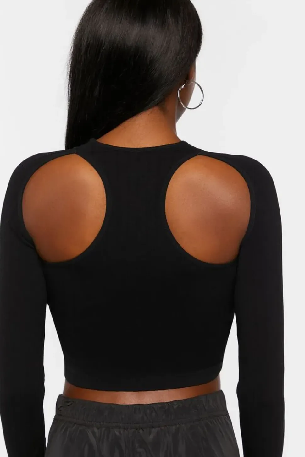 Ribbed Cutout Halter Crop Top