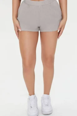 Ribbed Dolphin-Hem Shorts