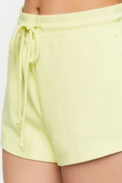 Ribbed Drawstring Shorts