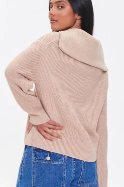 Ribbed Half-Zip Sweater
