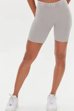 Ribbed High-Rise Biker Shorts