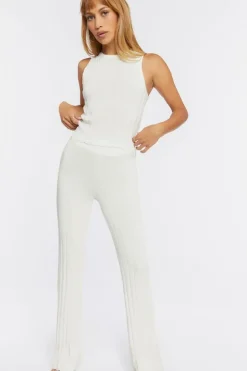 Ribbed Knit Flare Pants