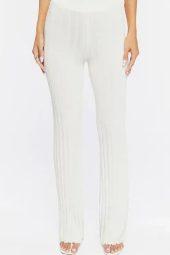 Ribbed Knit Flare Pants