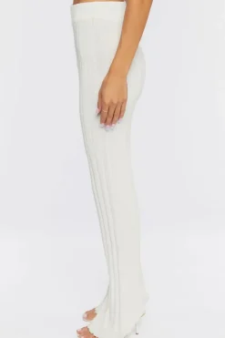 Ribbed Knit Flare Pants