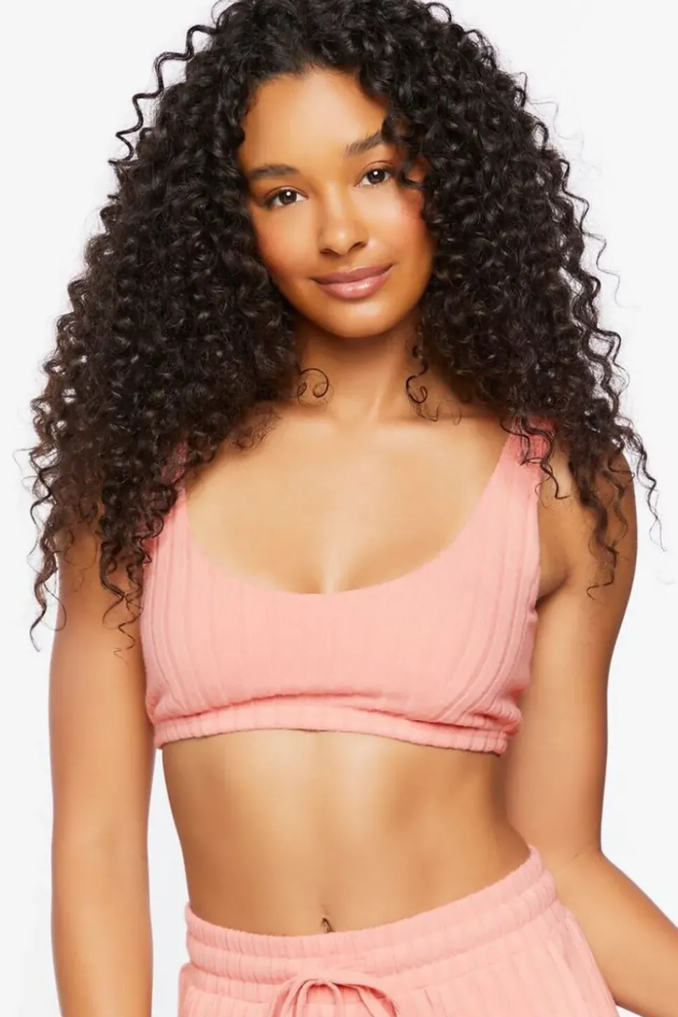 Ribbed Knit Lounge Crop Top