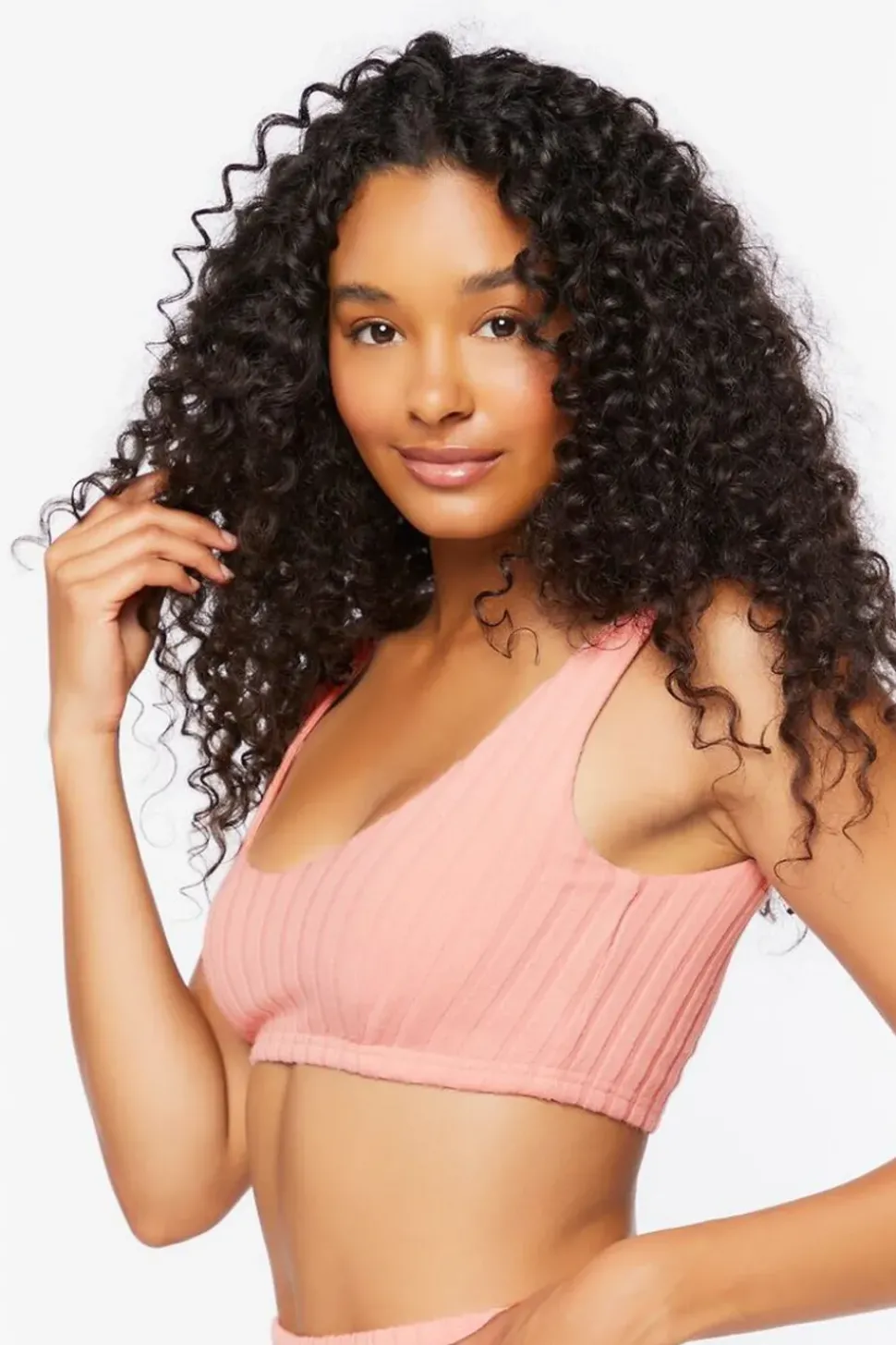 Ribbed Knit Lounge Crop Top