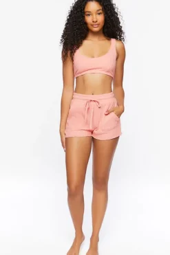 Ribbed Knit Lounge Crop Top