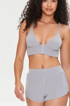 Ribbed Knit Lounge Shorts
