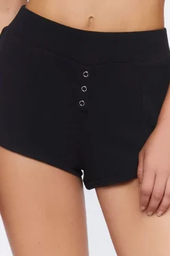 Ribbed Knit Lounge Shorts