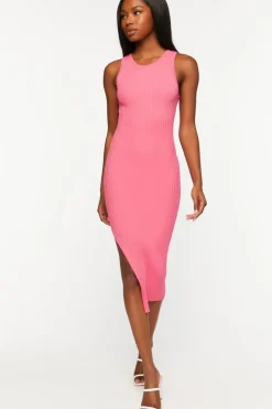 Ribbed Knit Midi Tank Dress