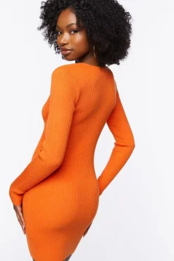 Ribbed Knit Mini Dress