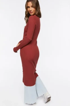 Ribbed Longline Cardigan Sweater