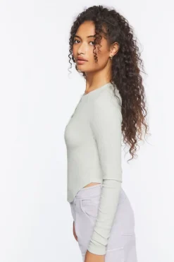 Ribbed Long-Sleeve Top