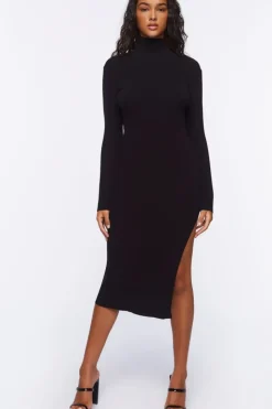 Ribbed Midi Sweater Dress