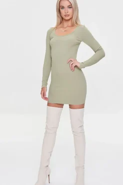 Ribbed Mini Bodycon Dress