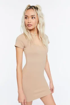 Ribbed Mini T-Shirt Dress