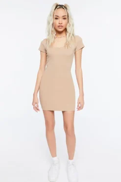 Ribbed Mini T-Shirt Dress