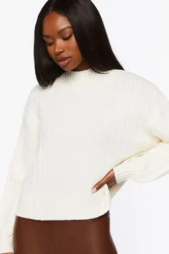 Ribbed Mock Neck Sweater