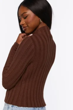 Ribbed Mock Neck Sweater