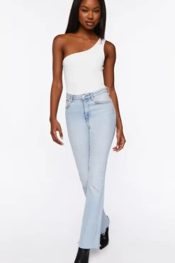 Ribbed One-Shoulder Bodysuit