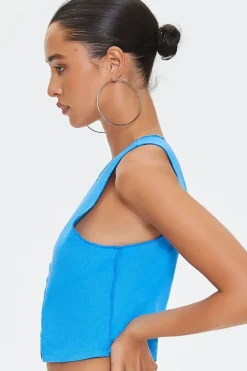 Ribbed O-Ring Cropped Tank Top