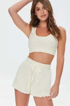 Ribbed Pajama Shorts