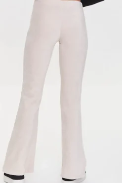 Ribbed Pull-Ring Flare Pants