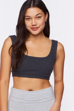 Ribbed Scoop Neck Bralette
